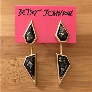 Betsey Johnson Gem Statement Earrings